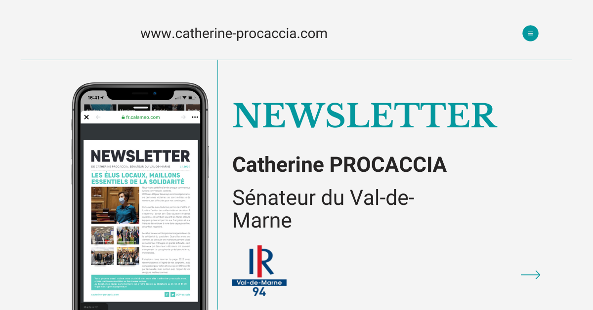 Newsletter de Catherine Procaccia - décembre 2020
